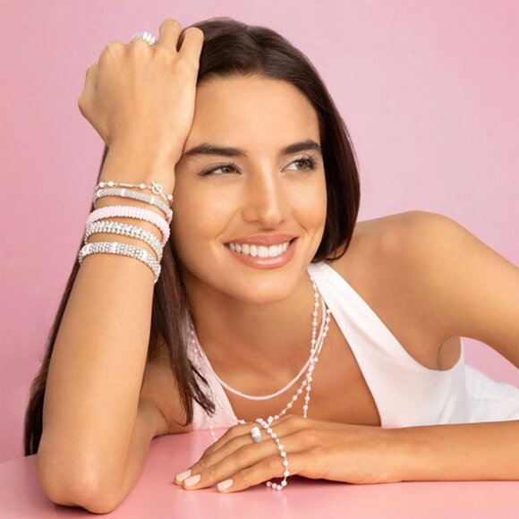 Lagos Pink Caviar Long Pink Ceramic Beaded Necklace - Picture 9 of 16